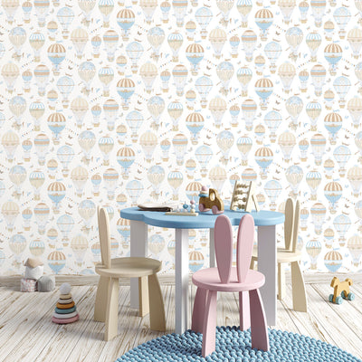 product image for Hot Air Balloon Blue/Brown Wallpaper from the Just 4 Kids 2 Collection by Galerie Wallcoverings 47
