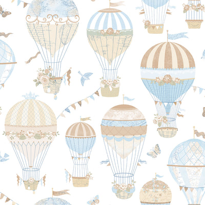 product image for Hot Air Balloon Blue/Brown Wallpaper from the Just 4 Kids 2 Collection by Galerie Wallcoverings 87