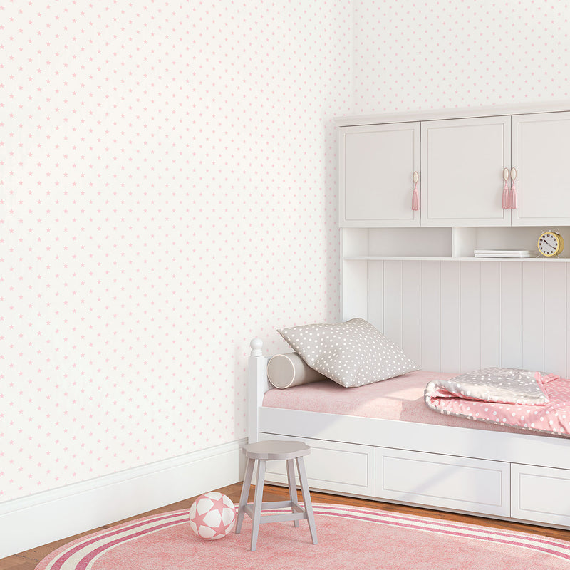 media image for Twinkle Star Pink Wallpaper from the Just 4 Kids 2 Collection by Galerie Wallcoverings 245