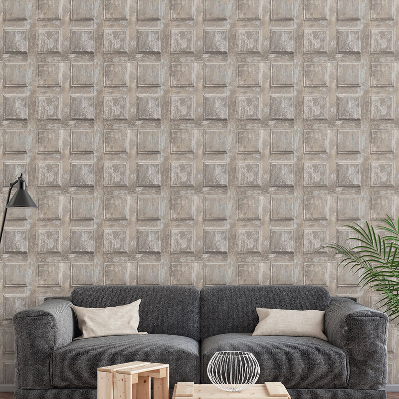 media image for Door Beige Wallpaper from the Nostalgie Collection by Galerie Wallcoverings 214