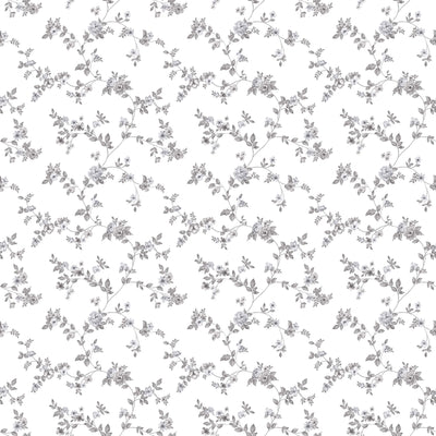 product image of Delicate Floral Black/Grey Wallpaper from the Small Prints Collection by Galerie Wallcoverings 552