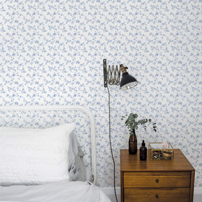 product image for Delicate Floral Blue Wallpaper from the Small Prints Collection by Galerie Wallcoverings 85