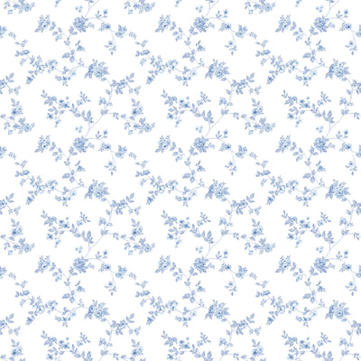 product image of Delicate Floral Blue Wallpaper from the Small Prints Collection by Galerie Wallcoverings 586