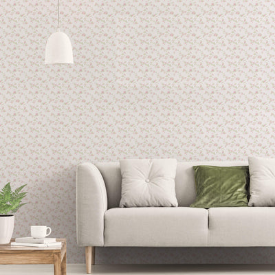 product image for Delicate Floral Pink/Green Wallpaper from the Small Prints Collection by Galerie Wallcoverings 24