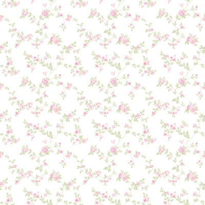 product image for Delicate Floral Pink/Green Wallpaper from the Small Prints Collection by Galerie Wallcoverings 2
