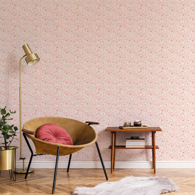 product image for Mini Mod Floral Cranberry/Tan Wallpaper from the Small Prints Collection by Galerie Wallcoverings 16