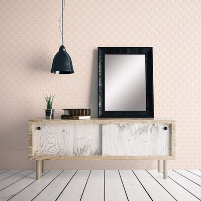 product image for Ogee Floral Cranberry/Tan Wallpaper from the Small Prints Collection by Galerie Wallcoverings 81