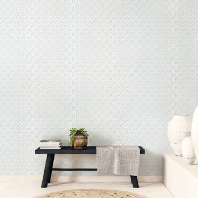 product image for Ogee Floral Teal/Beige Wallpaper from the Small Prints Collection by Galerie Wallcoverings 9
