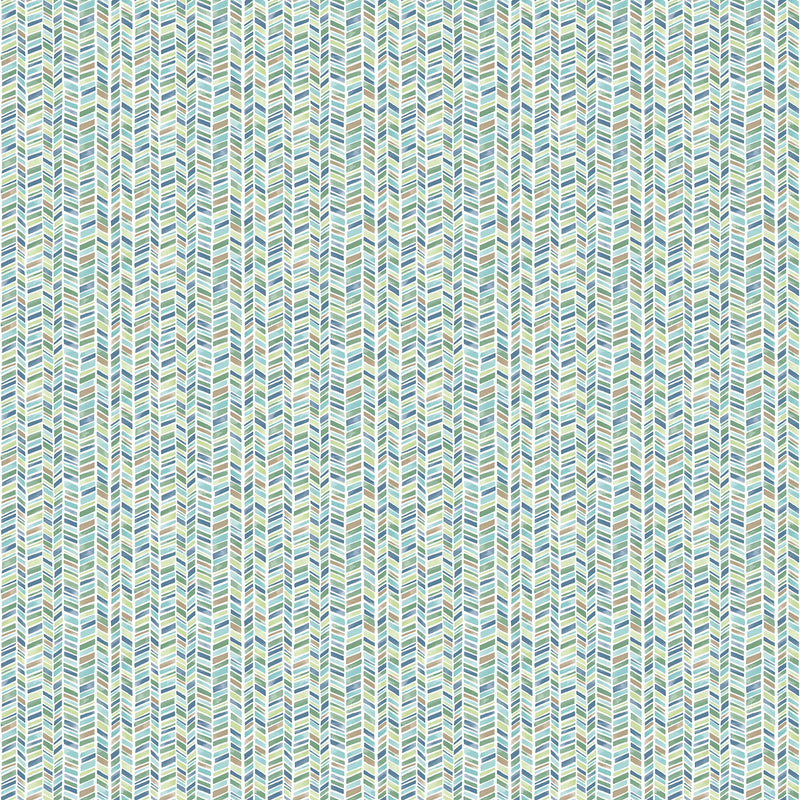media image for Stained Glass Stripe Emerald/Turquoise Wallpaper from the Small Prints Collection by Galerie Wallcoverings 294