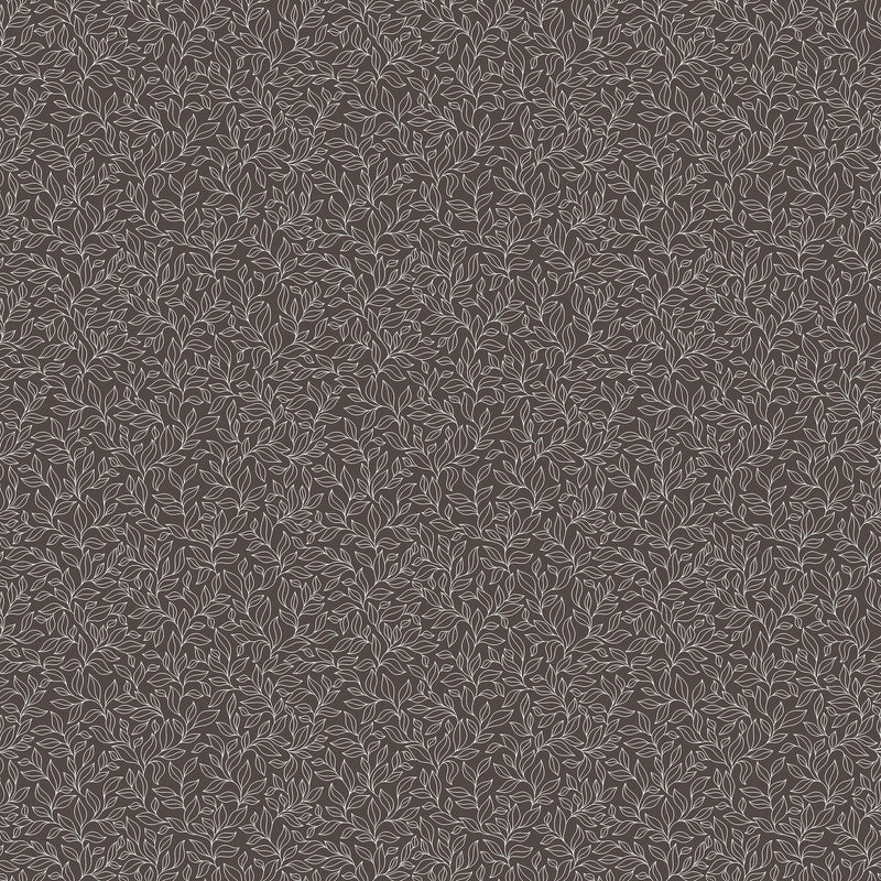 media image for Stencil Leaf Black Wallpaper from the Small Prints Collection by Galerie Wallcoverings 230
