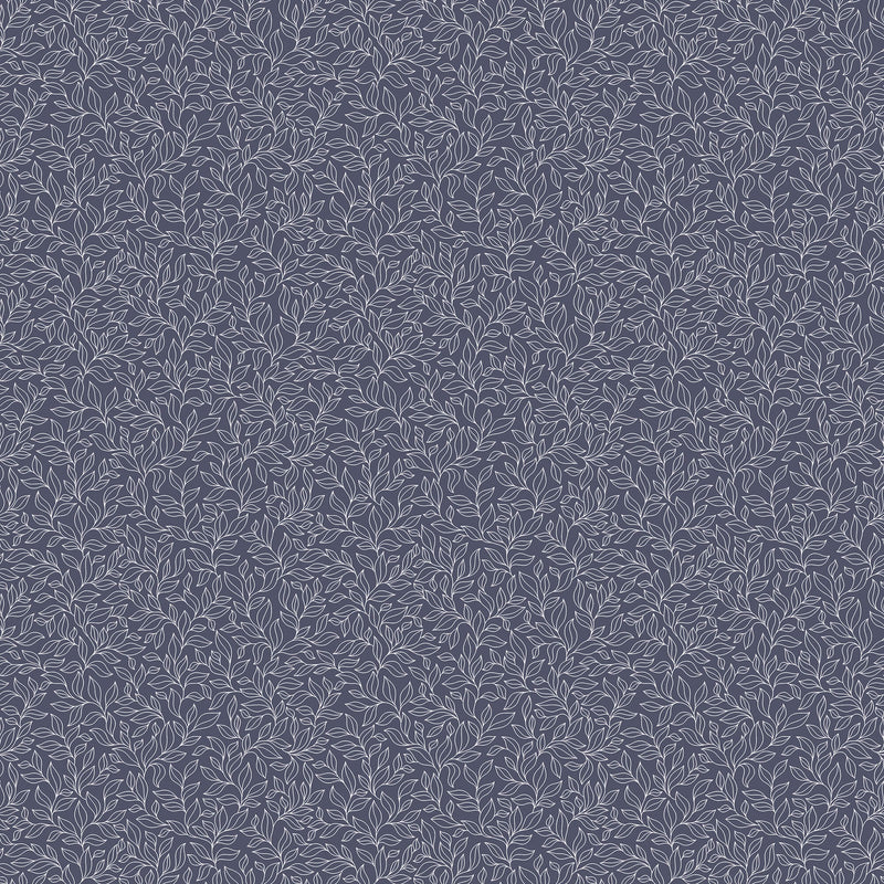 media image for Stencil Leaf Navy Wallpaper from the Small Prints Collection by Galerie Wallcoverings 269
