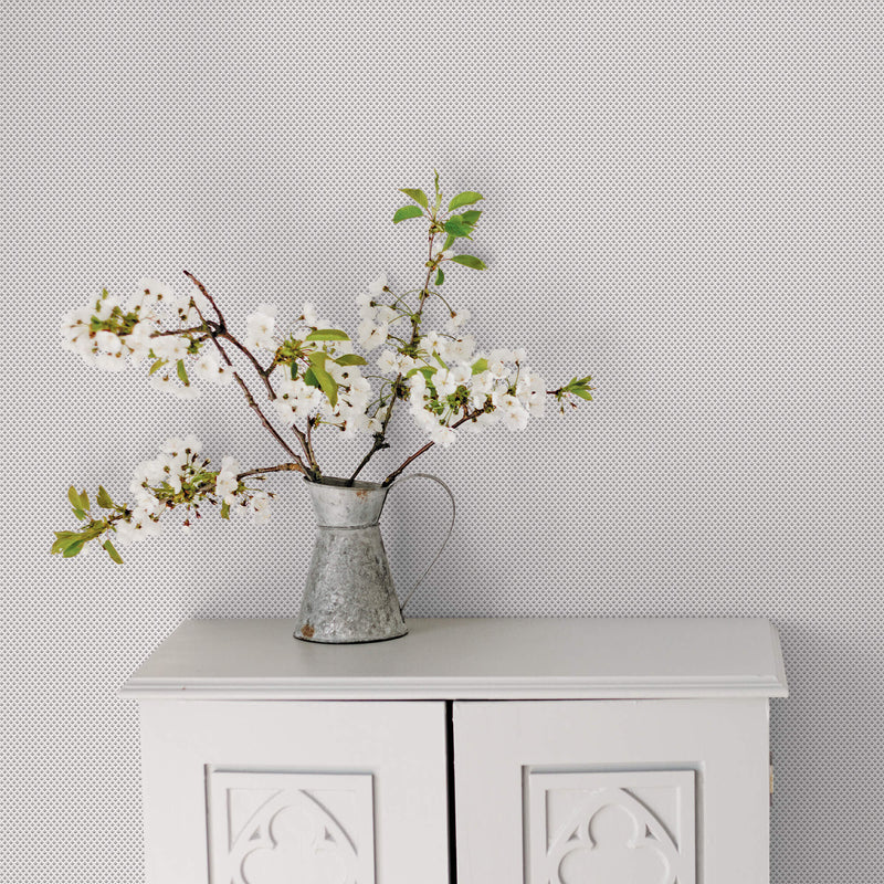 media image for Tiny Tulip Grey/Black Wallpaper from the Small Prints Collection by Galerie Wallcoverings 299
