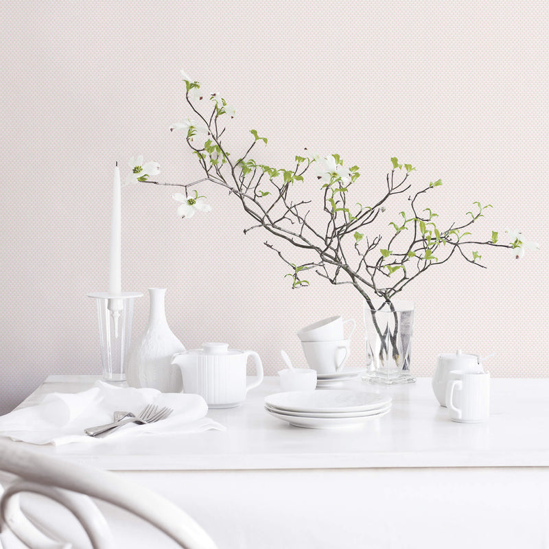 media image for Tiny Tulip Pink/Green Wallpaper from the Small Prints Collection by Galerie Wallcoverings 245