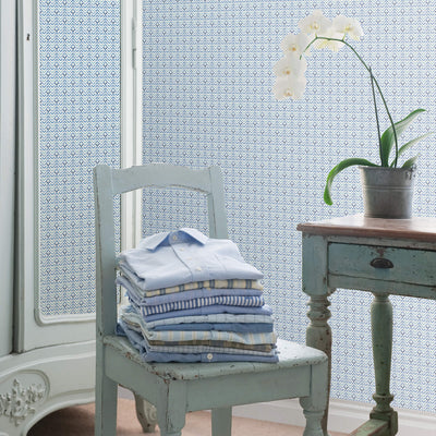 product image for Tulip Flip Blue/Mint Wallpaper from the Small Prints Collection by Galerie Wallcoverings 90