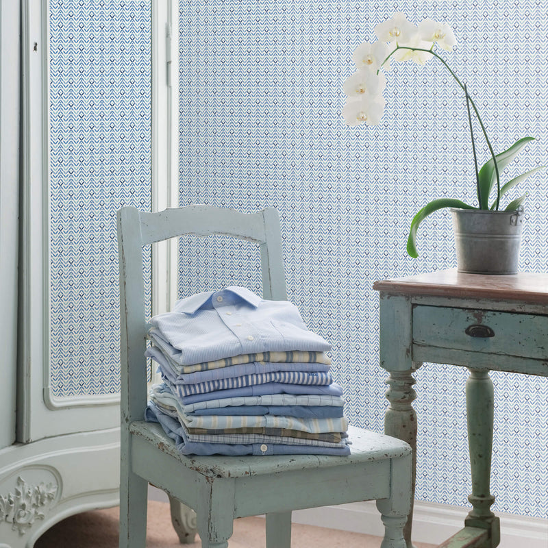 media image for Tulip Flip Blue/Mint Wallpaper from the Small Prints Collection by Galerie Wallcoverings 292