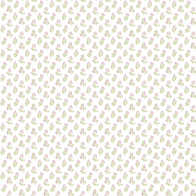media image for Vintage Bud Pink/Green Wallpaper from the Small Prints Collection by Galerie Wallcoverings 22