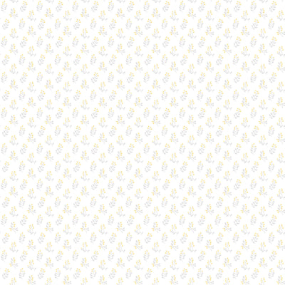 product image of sample vintage bud yellow grey wallpaper from the small prints collection by galerie wallcoverings 1 513