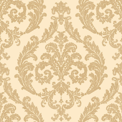 product image of sample traditional damask gold wallpaper from the palazzo collection by galerie wallcoverings 1 545