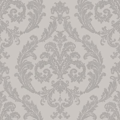 product image of sample traditional damask grey wallpaper from the palazzo collection by galerie wallcoverings 1 577