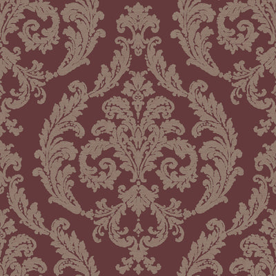 product image of Traditional Damask Maroon Wallpaper from the Palazzo Collection by Galerie Wallcoverings 50