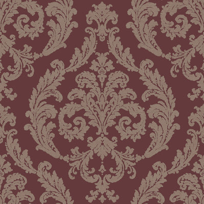 product image of Traditional Damask Maroon Wallpaper from the Palazzo Collection by Galerie Wallcoverings 50