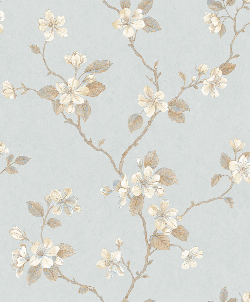 media image for Floral Branch Blue Wallpaper from the Palazzo Collection by Galerie Wallcoverings 282