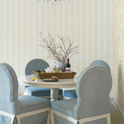 product image for Striped Blue/Beige Wallpaper from the Palazzo Collection by Galerie Wallcoverings 27