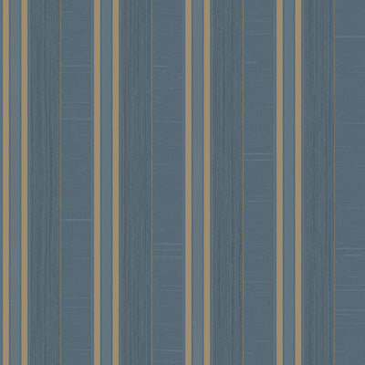 product image of Striped Blue/Gold Wallpaper from the Palazzo Collection by Galerie Wallcoverings 582