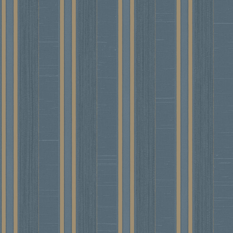 media image for Striped Blue/Gold Wallpaper from the Palazzo Collection by Galerie Wallcoverings 251