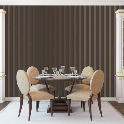 product image for Striped Brown/Beige Wallpaper from the Palazzo Collection by Galerie Wallcoverings 26