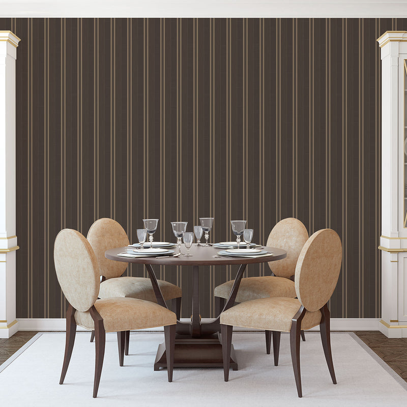 media image for Striped Brown/Beige Wallpaper from the Palazzo Collection by Galerie Wallcoverings 269