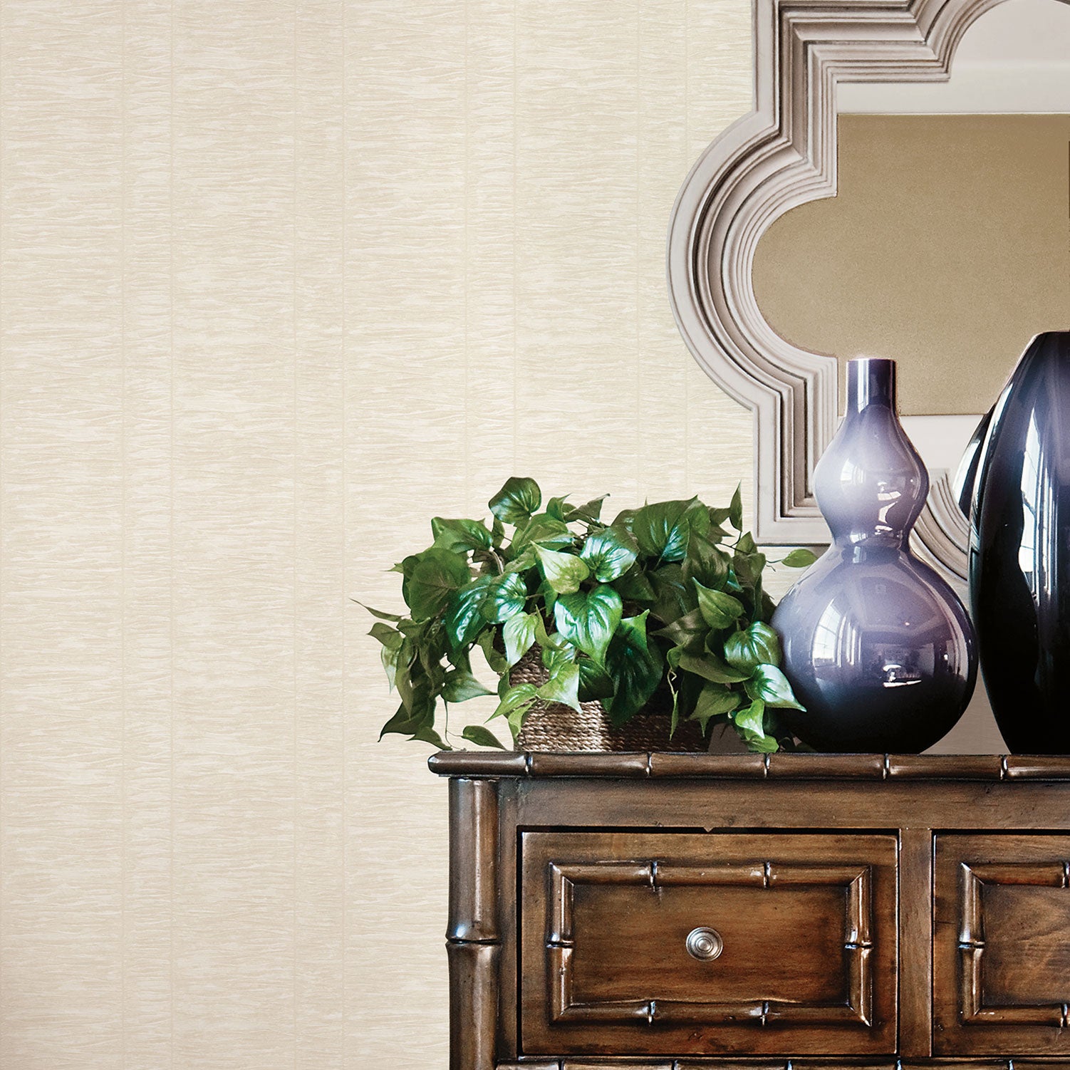 Shop Textured Stripe Cream Wallpaper from the Palazzo Collection