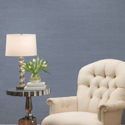 product image of Horizontal Textured Blue Wallpaper from the Palazzo Collection by Galerie Wallcoverings 568