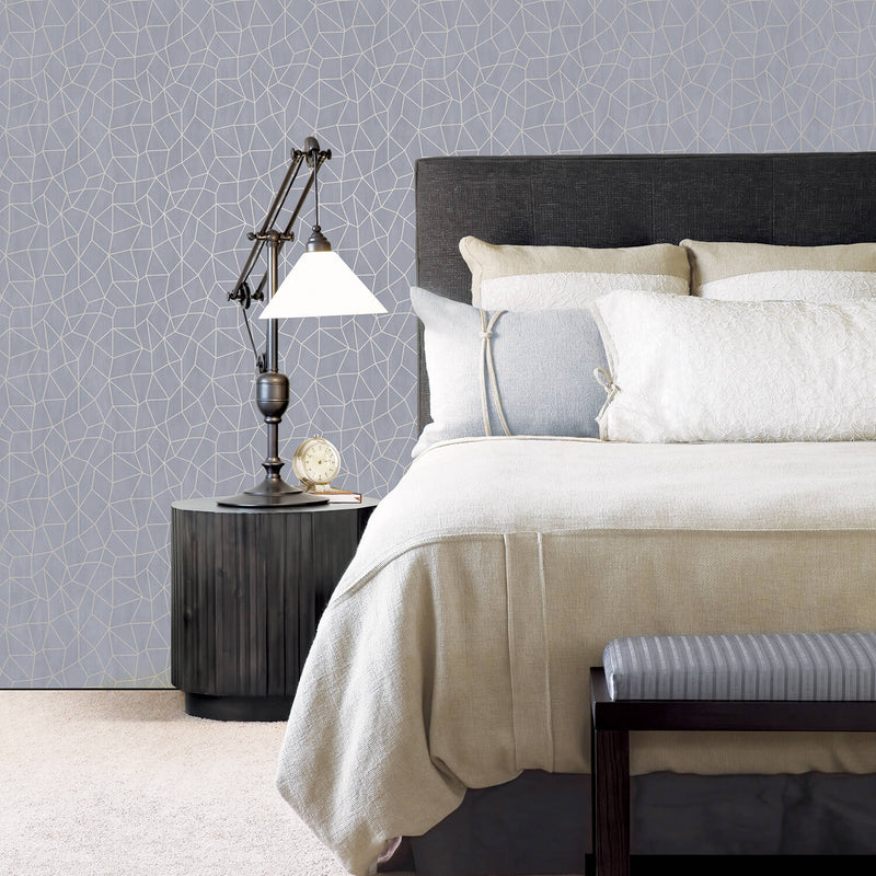 media image for Glitter Web Grey/Metallic Wallpaper from the Special FX Collection by Galerie Wallcoverings 244