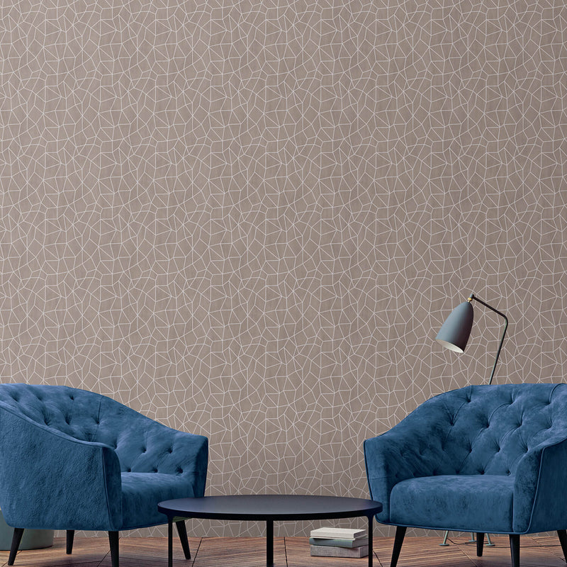 media image for Glitter Web Taupe/Metallic Wallpaper from the Special FX Collection by Galerie Wallcoverings 244