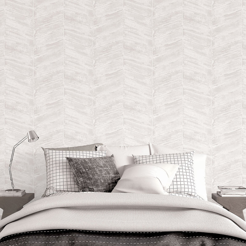 media image for Chevron Wallpaper in Pearl/Off-White from the Ambiance Collection by Galerie Wallcoverings 231