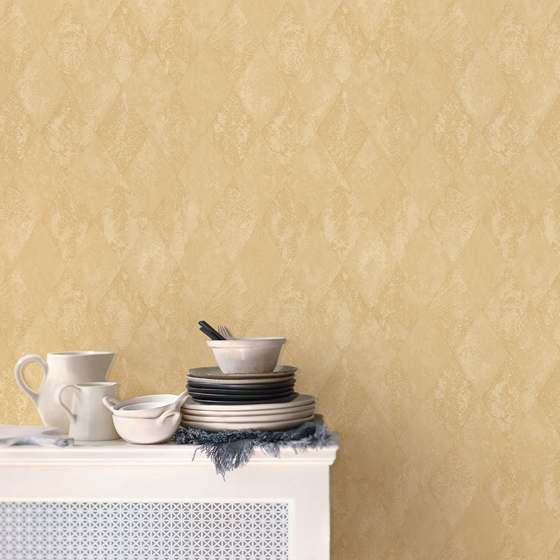 media image for Oh Wallpaper in Ochre from the Ambiance Collection by Galerie Wallcoverings 225
