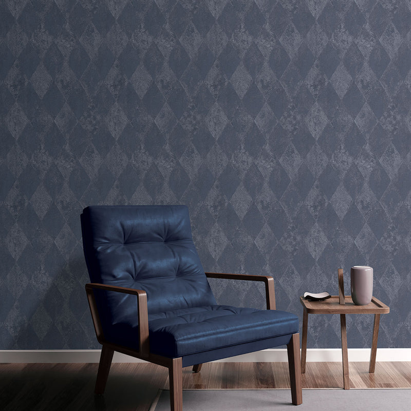 media image for Oh Wallpaper in Navy from the Ambiance Collection by Galerie Wallcoverings 272