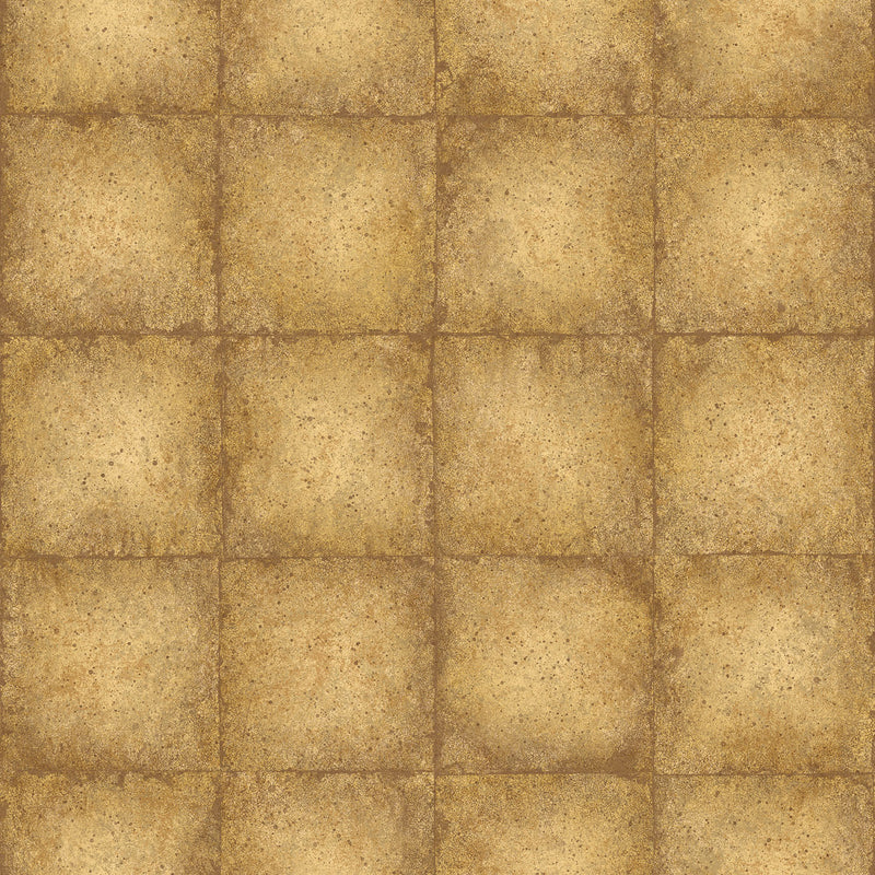 media image for sample metallic tile wallpaper in gold from the ambiance collection by galerie wallcoverings 1 292