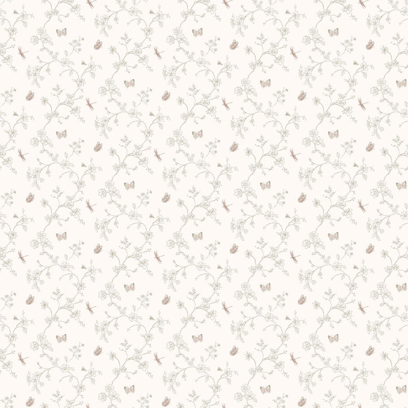 media image for Butterflies & Dragonflies Green/Brown Wallpaper from the Miniatures 2 Collection by Galerie Wallcoverings 271