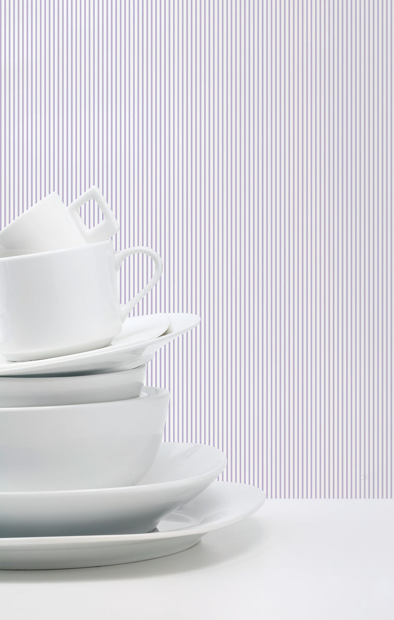 media image for Thin Stripe Lilac Wallpaper from the Miniatures 2 Collection by Galerie Wallcoverings 292