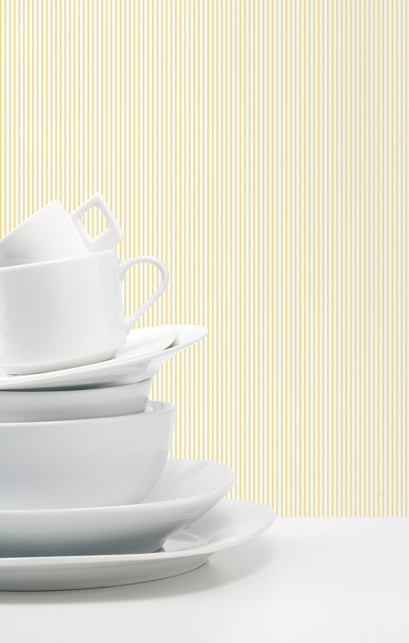 media image for Thin Stripe Yellow Wallpaper from the Miniatures 2 Collection by Galerie Wallcoverings 239