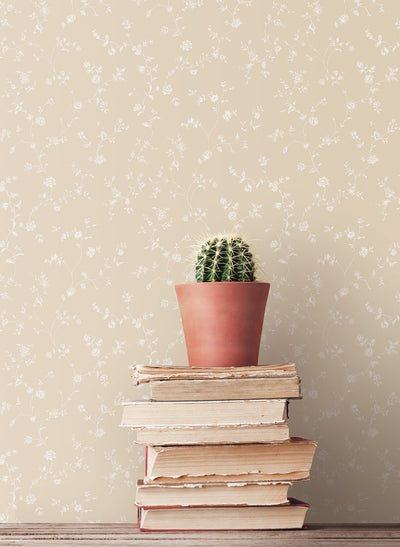 product image for Floral Trail Beige Wallpaper from the Miniatures 2 Collection by Galerie Wallcoverings 46