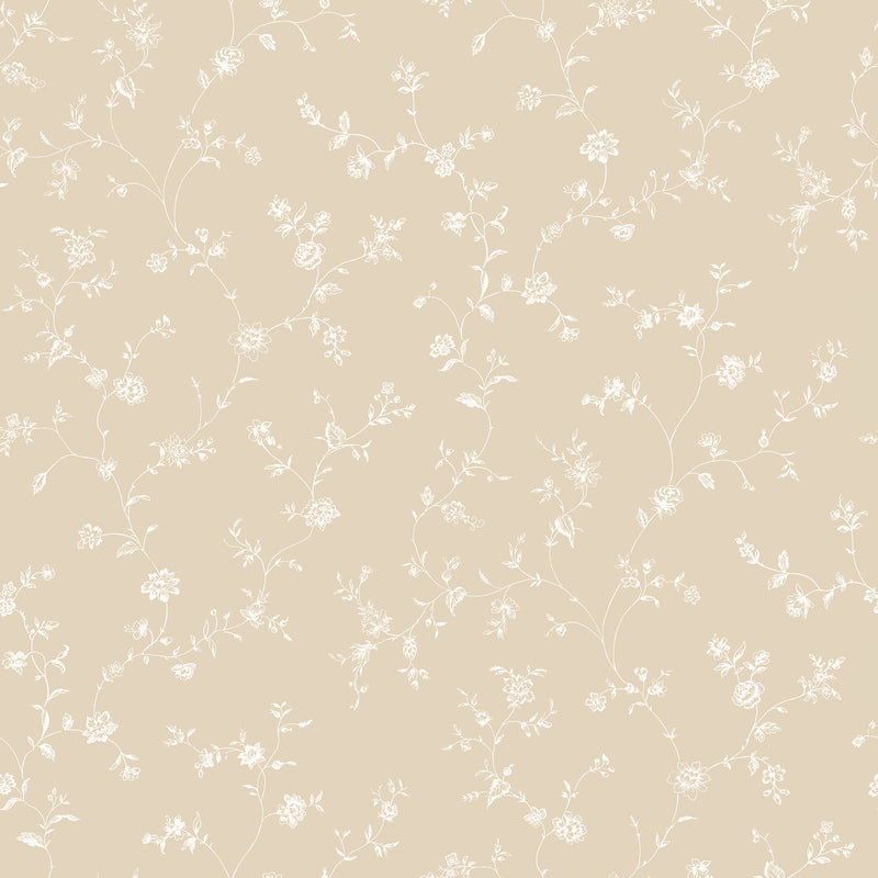 media image for Floral Trail Beige Wallpaper from the Miniatures 2 Collection by Galerie Wallcoverings 225
