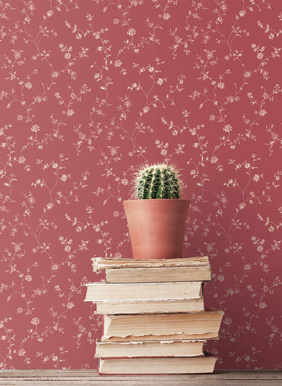 product image for Floral Trail Red Wallpaper from the Miniatures 2 Collection by Galerie Wallcoverings 23