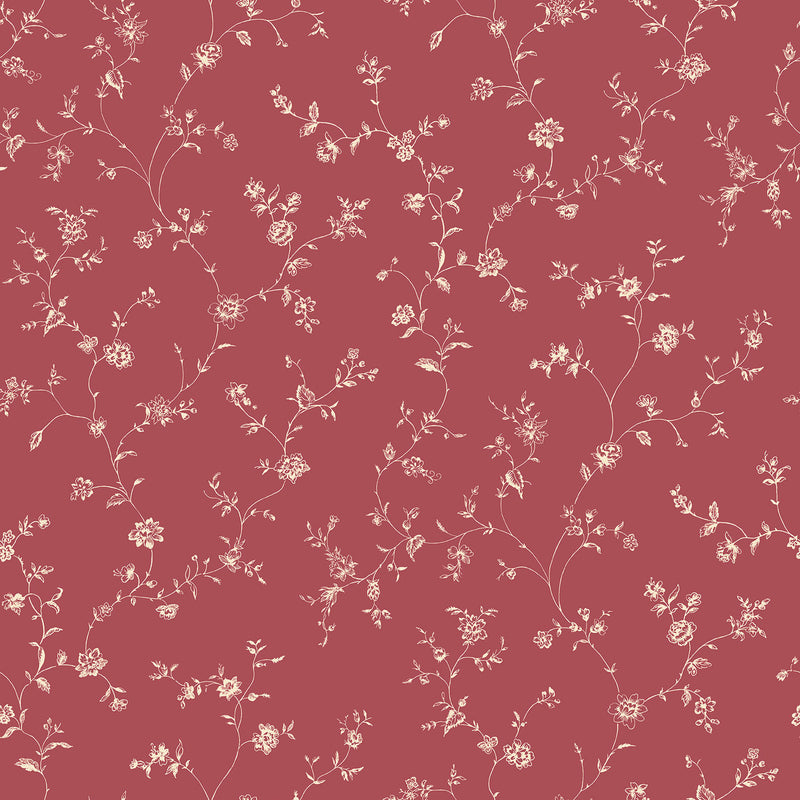 media image for sample floral trail red wallpaper from the miniatures 2 collection by galerie wallcoverings 1 217