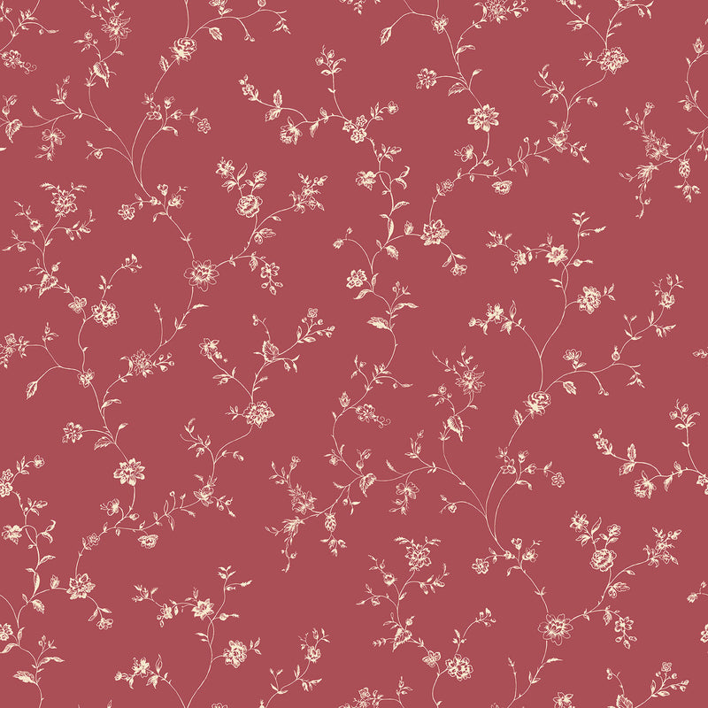 media image for Floral Trail Red Wallpaper from the Miniatures 2 Collection by Galerie Wallcoverings 294