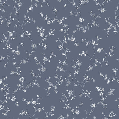 product image of sample floral trail navy wallpaper from the miniatures 2 collection by galerie wallcoverings 1 511