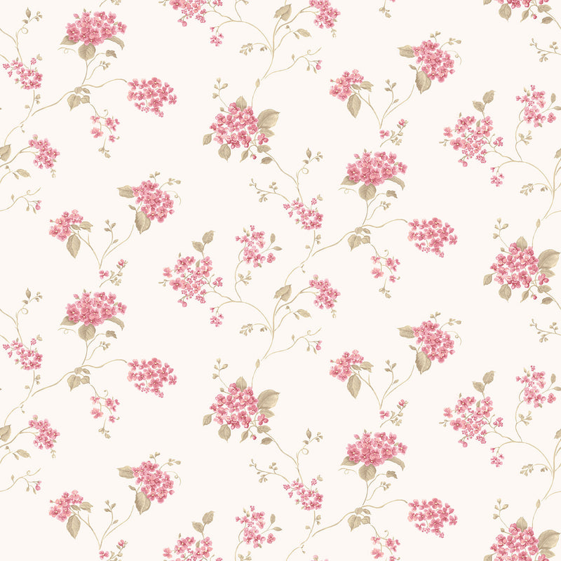 media image for Floral Branch Red/Green Wallpaper from the Miniatures 2 Collection by Galerie Wallcoverings 247