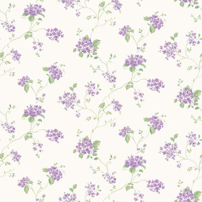 product image of Floral Branch Purple/Green Wallpaper from the Miniatures 2 Collection by Galerie Wallcoverings 584